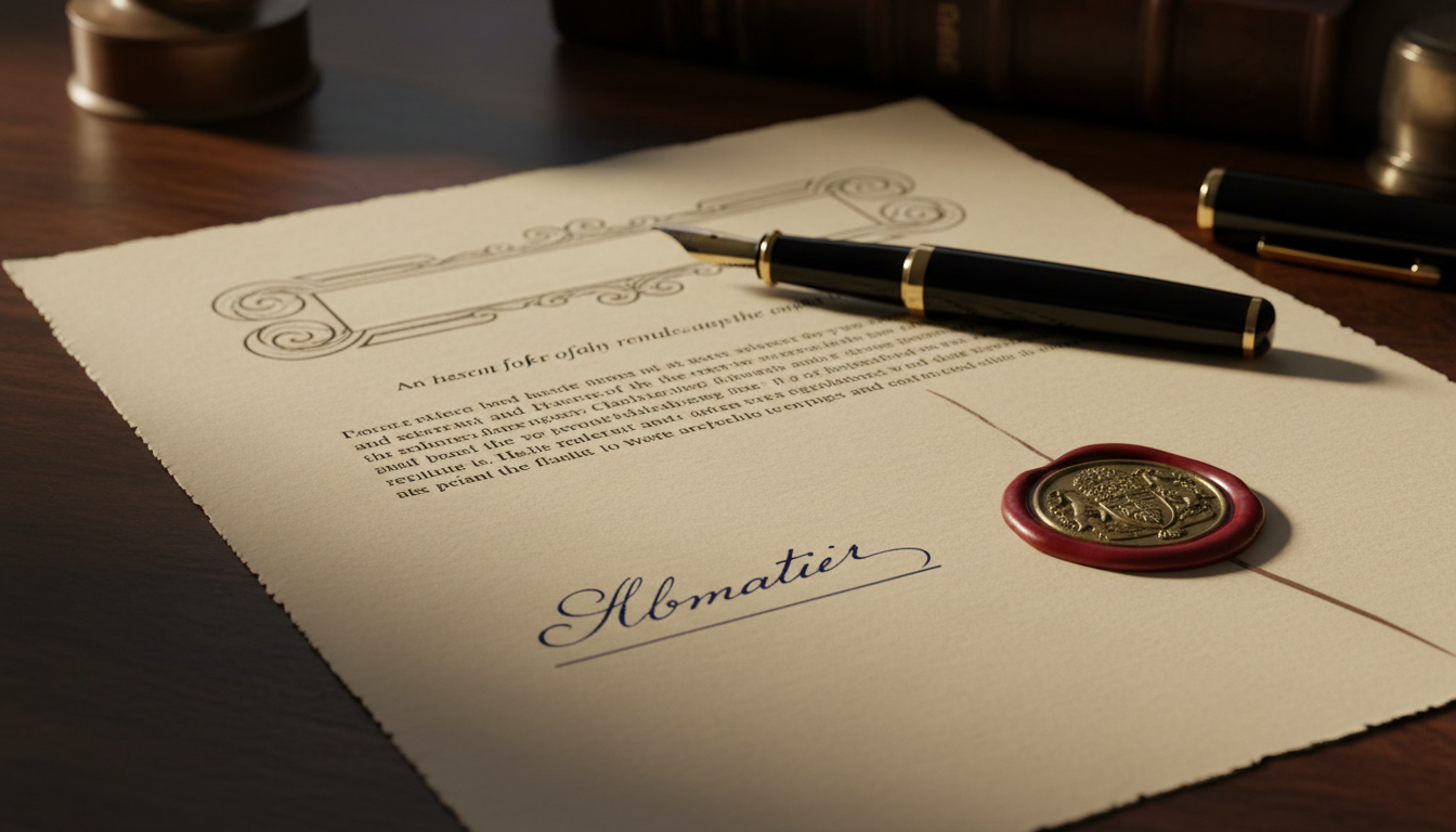 Expert witness engagement letter with seal
